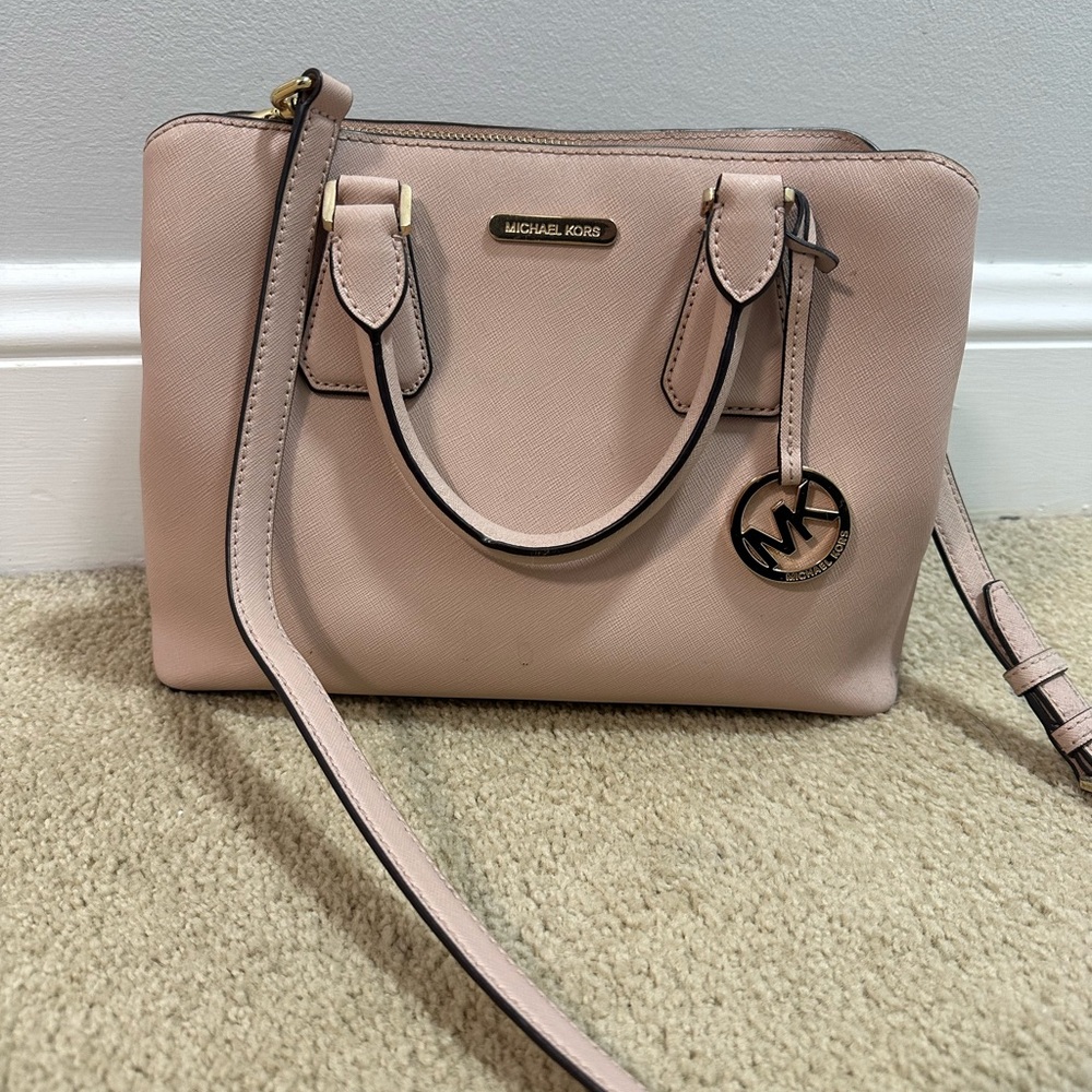 Michael Kors Pink Crossbody Bag Saffiano Leather